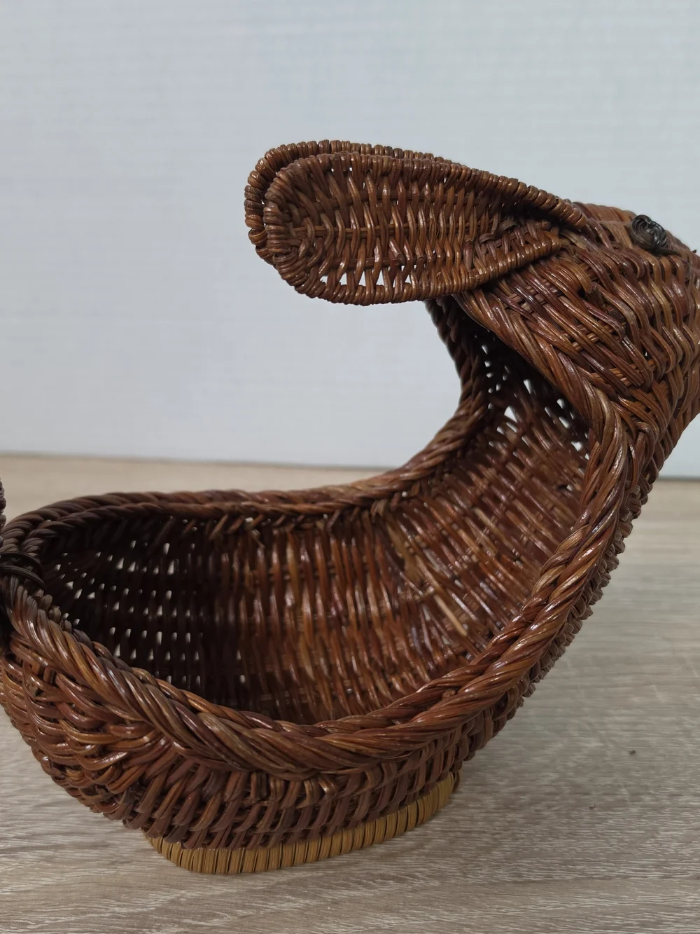 Vintage AVON Wicker Hare Woven Rattan Decor Basket Bunny Rabbit Easter Spring
